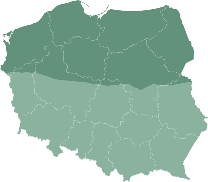 Mapa regionów sprzedaży